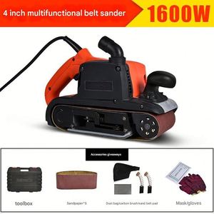 Ponceuse à bande portable 4 pouces pour le travail du bois, 1600W, vitesse variable, électrique filaire, mini ponceuse à bande large pour le bois - Product Image 4