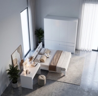 Ensemble de chambre à coucher moderne de luxe turc, prix direct usine, lit en bois sur mesure avec rangement, tailles King/Queen, pour maison, hôtel, villa