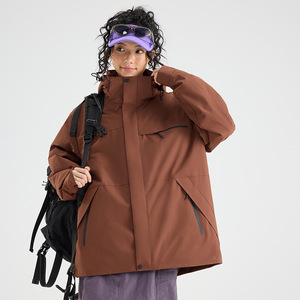 Women's 3 In 1 Down Lined Windbreaker Jacket Full Sleeve Windproof Autumn Winter Warm Parka Workwear - Product Image 4