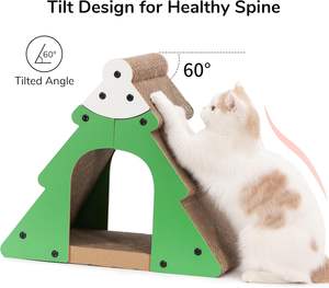 16,8 polegadas Papelão Cat <span class=keywords><strong>Scratcher</strong></span>: Vertical/Horizontal Pad, Túnel Cozy-Sofá Lounge Bed, 22 Lbs <span class=keywords><strong>Max</strong></span> Load - Product Image 4