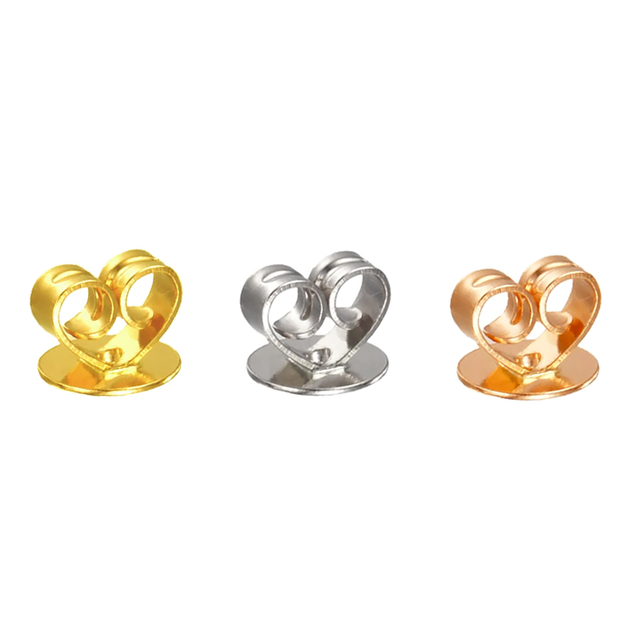 MaiYi Au585 Au750 Jewelry Accessories Findings Earrings 14K 18k Solid Gold Earring Backs Butterfly Stud Earrings CN GUA