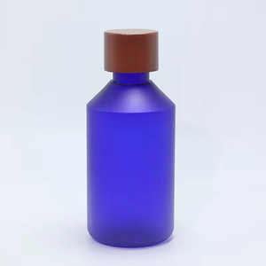 Botella de Plástico PET de 300ml 500ml 10oz 16oz con Hombro Inclinado, Tapa Plana de Madera Encerada Blanca, Botella para Loción, Tónico Cosmético - Product Image 5