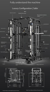 Equipo de entrenamiento de fuerza para gimnasios: Máquina Smith, Power Cage, Cable Crossover, Lat Pulldown - Product Image 3