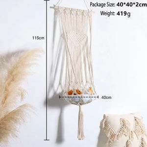 <span class=keywords><strong>Hamaca</strong></span> de Cama de Algodón Estilo Bohemio, Geométrica, <span class=keywords><strong>Colgante</strong></span> de Verano, Estilo Europeo, Bolsa de Malla, Cesta <span class=keywords><strong>Colgante</strong></span> Hecha a Mano - Product Image 5