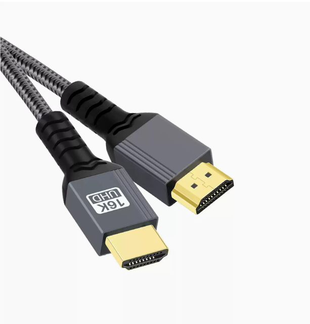 2.2 Video Cable, 16K High-definition Cable, Connecting Laptop Graphics Card to Monitor, Projector, and TV at 480Hz.