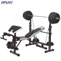 Banc de gymnastique pour homme, set pour exercices de résistance, réglable et portable