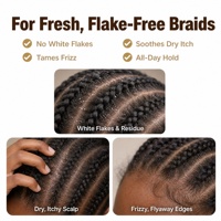 Marque privée Ensemble de soins capillaires végétaliens Tresse Soulagement des cheveux Rafraîchissant Hydratant Anti-Démangeaison Shampooing Spray Huile Mousse Gel de Contrôle des Bords