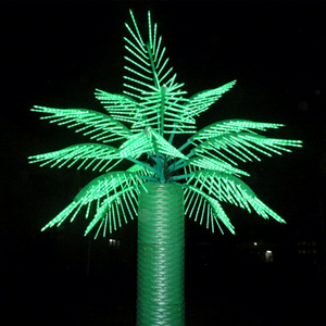 Outdoor Waterproof IP65 4-5m <b>LED</b> Palm <b>Tree</b> <b>Light</b> Christmas Tropical Ornament for Courtyard Seaside Landscape - Product Image 1