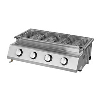 Four à barbecue au gaz commercial avec commande de température pour huîtres rôties, poulet en filet, riz, marché nocturne
