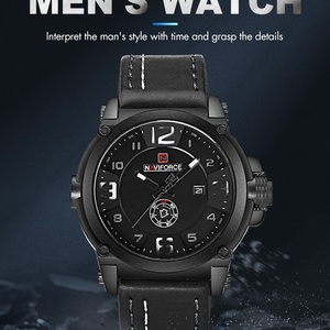 นาฬิกาควอตซ์ NAVIFORCE สำหรับผู้ชาย สายหนัง แสดงวันที่ จัดส่งฟรี - Product Image 3