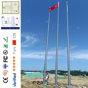 Mât de drapeau en acier inoxydable sur mesure de 40, 50, 60, 70, 100 mètres, soudé au <span class=keywords><strong>laser</strong></span>, avec levage automatique du drapeau - Product Image 3