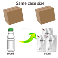 Pochettes souples personnalisées de 5 litres avec bec verseur, qualité alimentaire, pour éthanol dénaturé, jus, boissons, vin, vodka, liquides, huiles, bière – Emballage plastique
