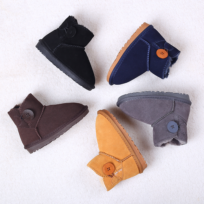 Модные трендовые однотонные зимние сапоги 2021, женские сапоги на резиновой подошве, толстые шерстяные сапоги на плоской подошве, детские сапоги для снега из хлопка