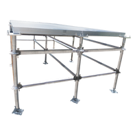 Plateforme événementielle modulaire avec pieds réglables, 2m, en alliage d'aluminium et contreplaqué, capacité de charge 1000kg