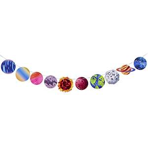 SUNBEAUTY Système solaire planète bannière premier <span class=keywords><strong>voyage</strong></span> autour du <span class=keywords><strong>soleil</strong></span> décorations d'anniversaire décorations de fête d'anniversaire de l'espace extra-atmosphérique - Product Image 3