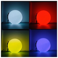 Ballon gonflable à logo de 1m 2m Ballon en PVC hermétique Led RGB Télécommande Grands ballons publicitaires à hélium pour festival