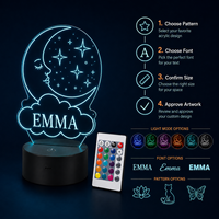 Lampe de nuit LED 3D/LED moderne, décorative, personnalisée, créative, populaire, de qualité supérieure, polyvalente, pour la maison, la chambre à coucher, avec acrylique
