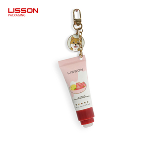 Mới đến sang trọng rỗng bóp son bóng dầu container PE ống mềm Silicone Applicator bao bì mỹ phẩm với <span class=keywords><strong>Keychain</strong></span> - Product Image 2