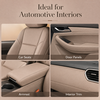 Cuir synthétique à dos tricoté, résistant aux taches d'eau et à l'abrasion, motif Nappa, cuir PVC pour l'intérieur automobile