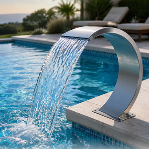 Vente en gros d'usine : Rideau d'eau de <span class=keywords><strong>piscine</strong></span> en acier inoxydable 304, fontaines et cascades extérieures - Product Image 1