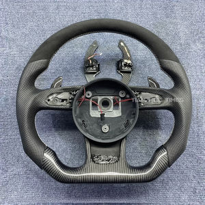 Volant Personnalisé en Cuir Alcantara Compatible avec <span class=keywords><strong>Audi</strong></span> A3 A4 A5 A6 A7 Q3 Q5 Q7 S4 S5 S6 RS4 RS7 R8 RS3 C7 S3 B8 B9 S4 Q3 8 - Product Image 2