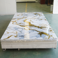 Tablero UV Moderno de Alto Brillo, PVC Laminado con Diseño Floral para Interiores, para Sala de Estar