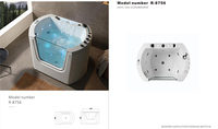 Baignoire de massage autoportante en acrylique pour bébé, transparente, avec isolation thermique, pour spa intérieur, douche pour nourrissons, non toxique et sûre pour bébé