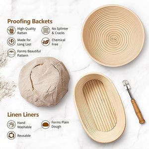 Conical Fermenter Glass Jar Rattan Sourdough Starter <b>Kit</b> 730ml Capacity Dishwasher Safe for Artisan Bread Proofing Baskets-Gift - Product Image 2