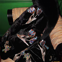 Tissu en velours de polyester tricoté chaîne avec broderie de perles et de sequins, matériau haut de gamme pour vêtements et sacs
