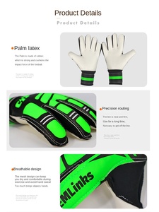 Guantes de Portero de Fútbol LBX Sports en Oferta, Unisex, sin Cierre, de Goma Flexible, con Protección para los Dedos, Antideslizantes - Product Image 4