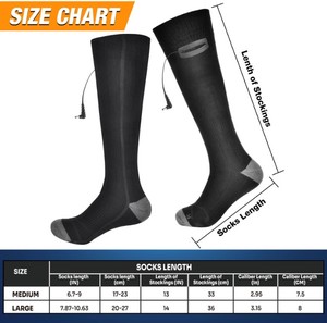 <strong>Leg</strong> <strong>Warmer</strong> Rechargeable Heated <strong>Socks</strong> Safety 3.7V 2200mAh Battery Powered Cold Weather Heat <strong>Socks</strong> for Men Women - Product Image 3