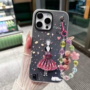 <span class=keywords><strong>Coque</strong></span> <span class=keywords><strong>de</strong></span> téléphone portable en TPU <span class=keywords><strong>de</strong></span> style français pour iPhone 15, motif floral cerise papillon, avec support <span class=keywords><strong>de</strong></span> téléphone portable, dans un sac OPP - Product Image 3