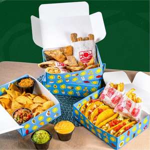 Boîtes d'emballage pour hamburgers et poulet à emporter, en matériaux recyclés, avec logo personnalisé imprimé et gaufré, vente en gros - Product Image 4