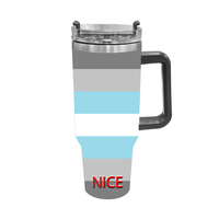 Gobelet de voyage isotherme en acier inoxydable Demiboy de 40 oz, imprimé arc-en-ciel, idéal pour les longues trajets en voiture, le camping en bord de rivière et la pause au travail