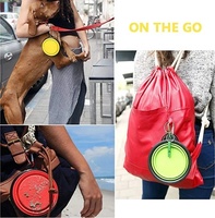 Gamelle pour chien portable et pliable SinSky, pour plusieurs scénarios en extérieur, gamelle pour chien de voyage, gamelle pour nourriture et eau, distributeur de nourriture lent pour animaux de compagnie
