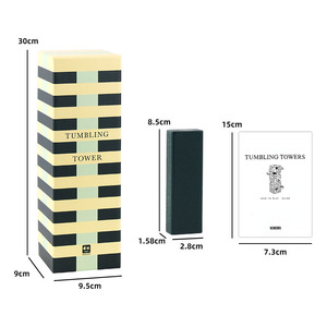 Gioco di Impilamento in Legno <span class=keywords><strong>Global</strong></span> Bridge, 54 Pezzi, Gioco da Tavolo per Famiglie, Torre di Blocchi in Legno Naturale per Bambini e Adulti - Product Image 6