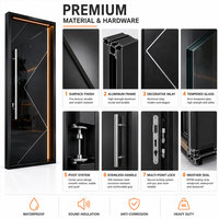 Porte pivotante de sécurité de luxe en acier inoxydable, grande poignée, pour entrée principale, best-seller en Italie, pour maisons