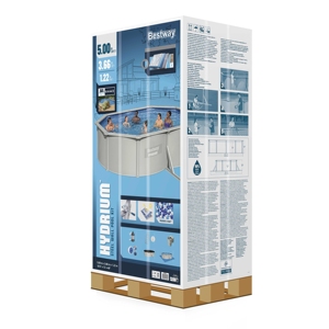 Piscine hors sol <span class=keywords><strong>Bestway</strong></span> 56586&561RQ&561RQE Hydrium avec paroi en acier, ensemble de piscine hors sol 5,00 m X 3,66 m X 1,22 m - Product Image 6