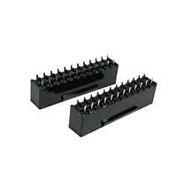 Conector de Cable a Placa Hongsheng, Enchufe de Alimentación ATX, Carcasa Negra, Doble Fila, 24 Pines, Caja de Conexión para Placa Base de Ordenador