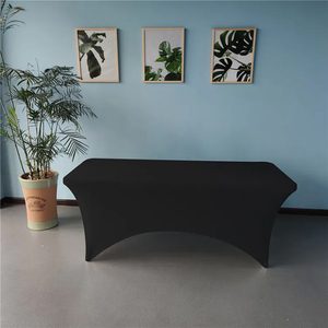 Nappe extensible rectangulaire réutilisable de 6 pieds en spandex, teinte unie, pour banquets en plein air et mariages, usage domestique - Product Image 4