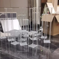 Décoration de mariage, support à fleurs en acrylique, centres de table de mariage, vases en acrylique pour décorations de tables de fête