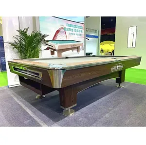 2023 Classic Latest Design for Classic Wood Grain Billiard Pool Table for Billiards Entertainment