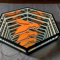 Enseigne néon LED personnalisée 3d Infinity Mirror Enseigne néon 3d Infinity Mirror Led Dance Floor Infinity Mirror Sign