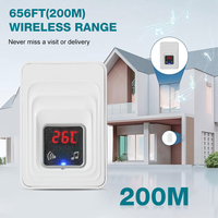 Sonnette numérique sans fil à affichage de température, installation facile, 55 mélodies, ABS, AC 110-220V, pour villa, appartement, hôtel, directement de l'usine