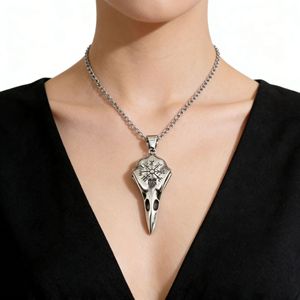 Yunnique – pendentif en acier inoxydable avec symbole viking, crâne d'aigle, bijoux à thème, cadeau, collier à la mode - Product Image 4