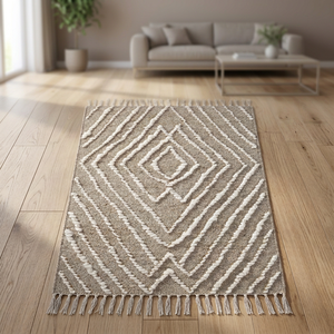 Tapis en jute bio tressé fait main, moderne, en fibres naturelles, adapté aux animaux domestiques, antidérapant - Product Image 5
