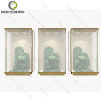 Meubles de magasin de bijoux haut de gamme personnalisés, vitrine d'exposition avec éclairage LED, armoire murale en verre trempé, présentoir suspendu pour boutique