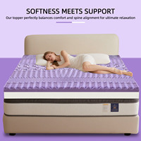 Surmatelas en mousse à mémoire de forme lavande matelas de lit ergonomique doux