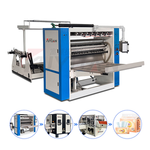 Macchina per la produzione di carta velina completa automatica 7 linee facciali linea di produzione con taglio pieghevole macchina per tessuti facciali foshan - Product Image 1