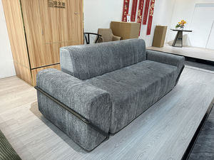 Ergonomische elleboogsteun voor meerdere personen, modulaire bank met stilte-aansluiting, zwart gebogen metalen <span class=keywords><strong>frame</strong></span>, lichtbruine suède, compacte bank - Product Image 4